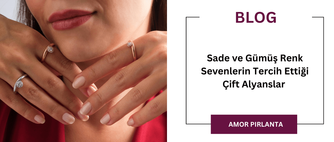 Sade ve Gümüş Renk Sevenleri Tercih Ettiği Çift Alyanslar 